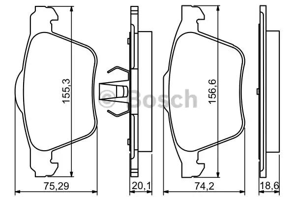 Комплект гальмівних колодок 0986494245 BOSCH