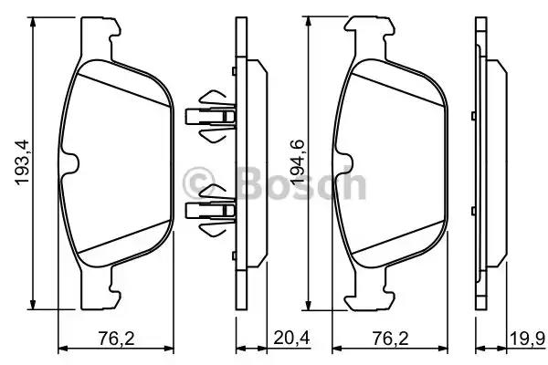 Гальмівні колодки дискові 0986494305 BOSCH