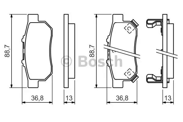 Комплект гальмівних колодок дискове гальмо 0986494392 BOSCH