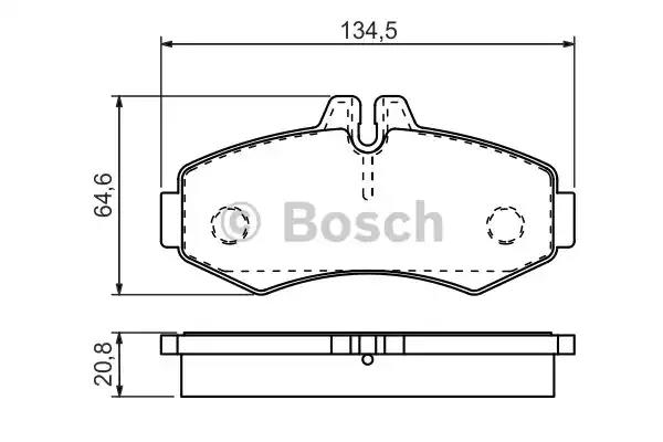Комплект гальмівних накладок, дискове гальмо 0986494451 BOSCH
