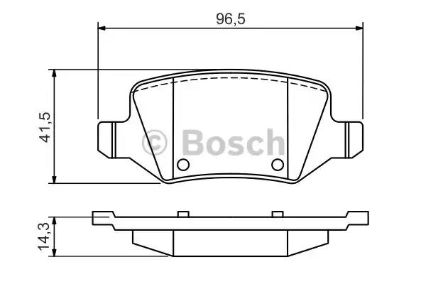 Комплект гальмівних накладок, дискове гальмо 0986494569 BOSCH