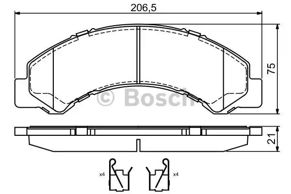 Гальмівні колодки дискові 0986494677 BOSCH