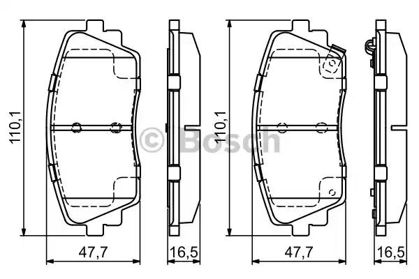 Комплект гальмівних колодок 0986494688 BOSCH