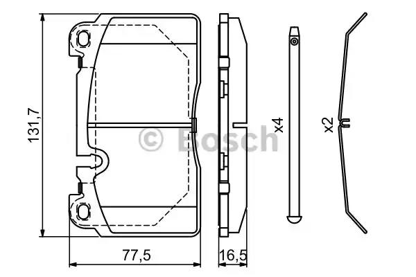 Комплект гальмівних колодок дискове гальмо 0986494694 BOSCH