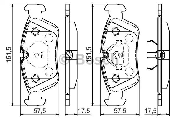 Aколодки гальмівні дискові bmw 3/z3 f 95-98 pr2 0986495060 BOSCH