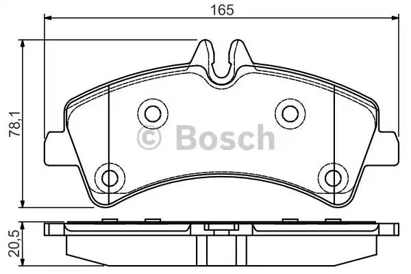 Bosch гальмівні колодки задн. db sprinter 06-  сист. bosch. 0986495099 BOSCH