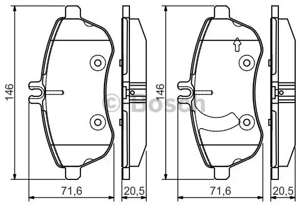 Тормозные колодки bosch 0986495104 BOSCH