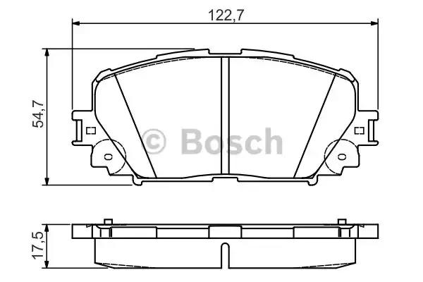 Aколодки гальмівні дискові toyota yaris/prius f 06 pr2 0986495109 BOSCH