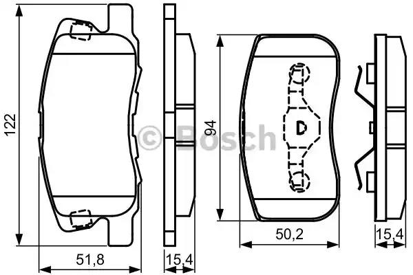 Bosch mitsubishi колодки гальмівні передн colt -12 0986495313 BOSCH