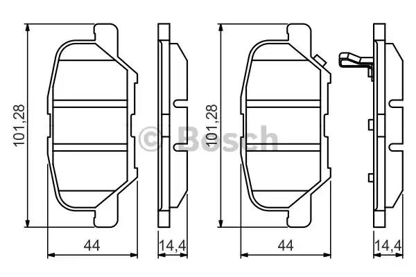 Гальмівні колодки дискові 0986495358 BOSCH