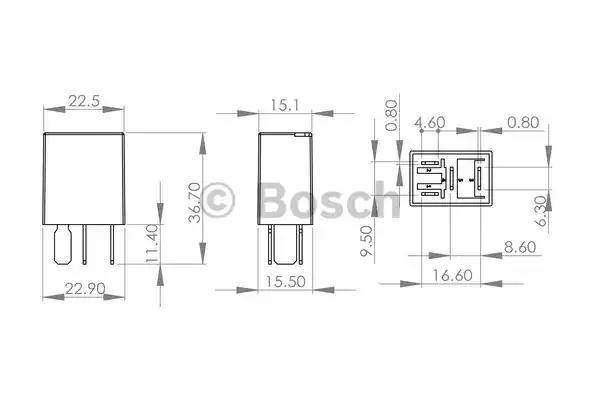 Реле интегрированное 0986AH0322 BOSCH