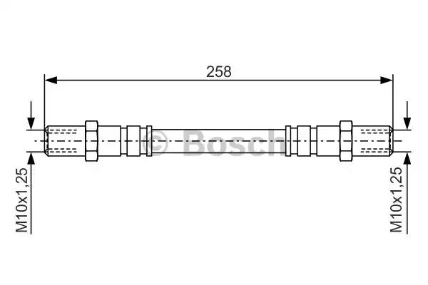 Шланг гальм. задній зовн. 1987476192 BOSCH