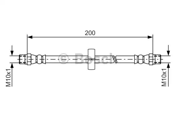 Bosch audi шланг гальмівний задн. лів 80 -91 90100 1987476219 BOSCH