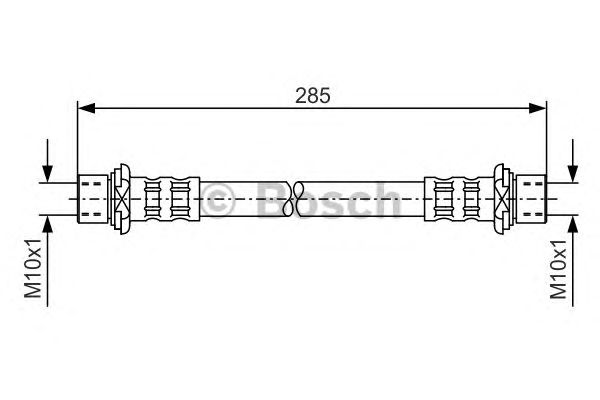 Bosch шланг гальм. передн. toyoya land cruiser 09-17 1987476725 BOSCH