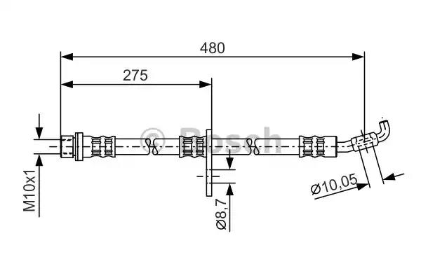 Bosch toyota шланг гальмівний передн.rav iv 94- 1987476757 BOSCH