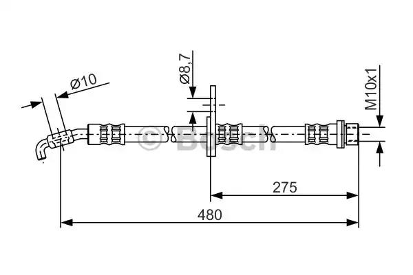 Bosch toyota гальмівний шланг передн. rav 4 94- 1987476758 BOSCH