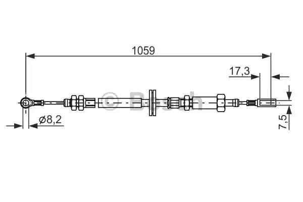Bosch fiat трос ручн.гальм. передн. ducato 95- jumper i 1987477114 BOSCH