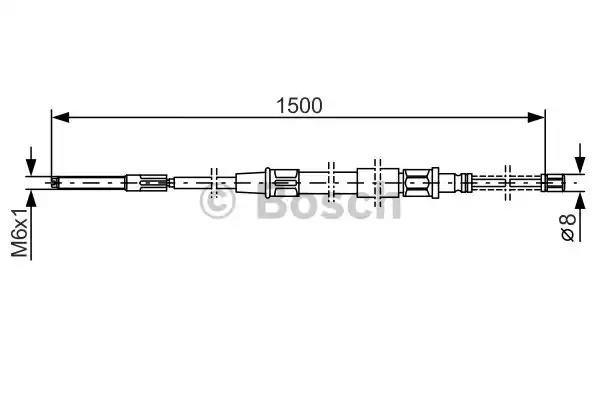 Bosch vw трос ручн.гальма лів./прав. golf/jetta 91- 1987477168 BOSCH