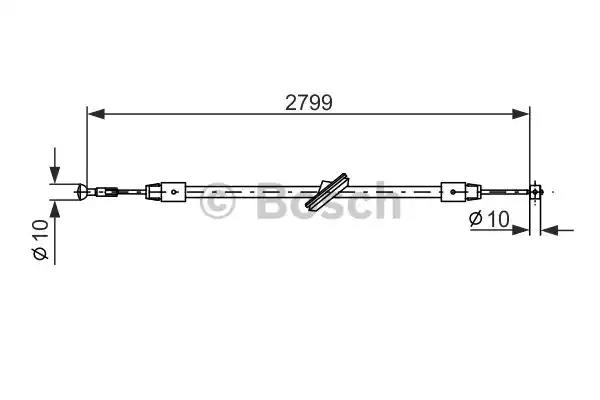 Трос ручника mb vito 639 1987477197 BOSCH