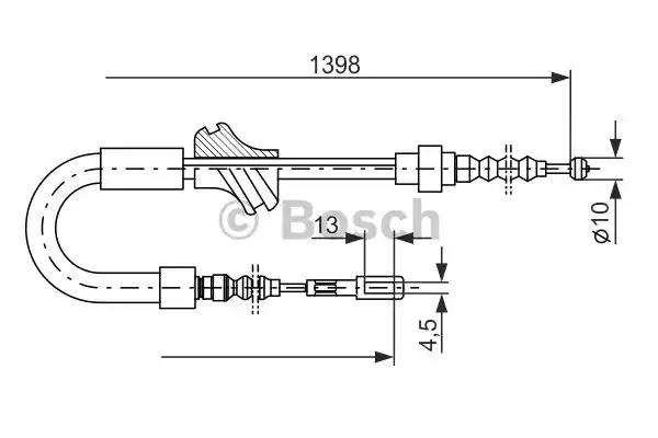 Трос стояночная тормозная система 1987477200 BOSCH