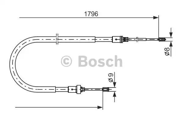 Трос ручного гальма 1987477235 BOSCH