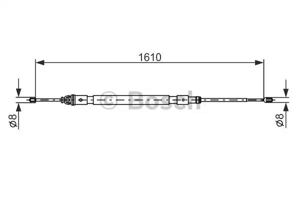 Трос стояночная тормозная система 1987477238 BOSCH