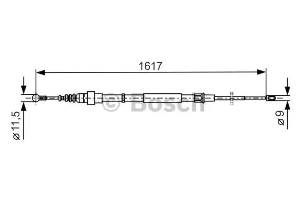 Bosch трос ручного гальм. audi tt -06 1987477255 BOSCH