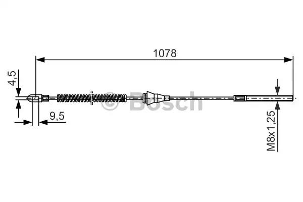 Bosch  opel трос гальма прав.corsa b 93- 1987477310 BOSCH