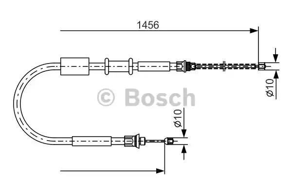 Трос стояночная тормозная система 1987477384 BOSCH
