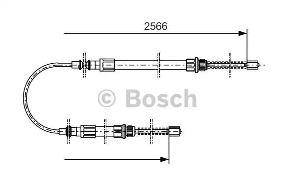 Bosch fiat трос ручного гальма задній ducato 81- 1987477515 BOSCH