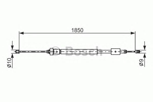 Трос стояночного тормоза 1987477595 BOSCH