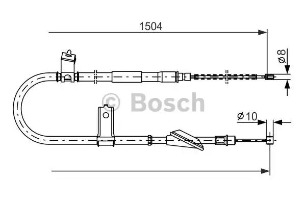 Тросовий привод, стоянкове гальмо 1987477611 BOSCH