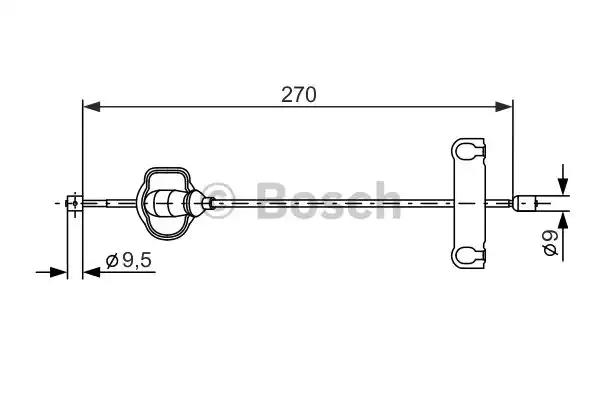 Bosch ford трос ручного гальма передн. mondeo 94- 1987477631 BOSCH