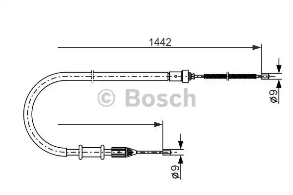 Трос стояночного тормоза 1987477635 BOSCH