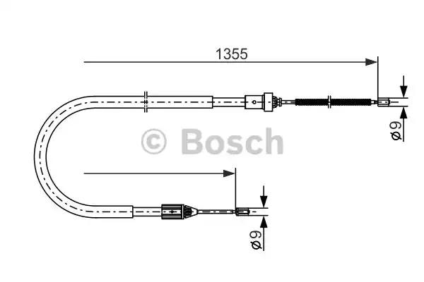Bosch трос ручного гальма прав. renault clio -16 1987477644 BOSCH