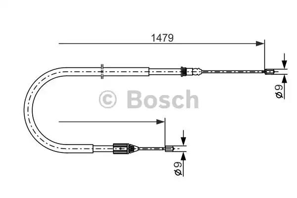 Трос ручного гальма 1987477647 BOSCH