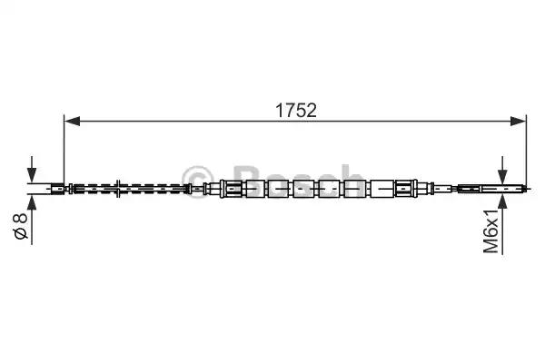 Трос ручного гальма 1987477690 BOSCH