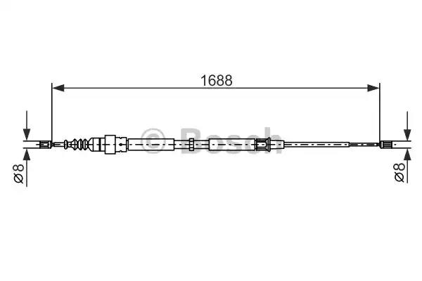 Трос ручного гальма 1987477696 BOSCH