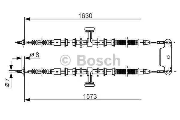 Bosch opel трос ручного гальма задн. vectra c 02- 1987477763 BOSCH
