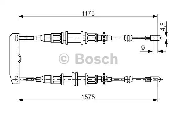 Bosch трос ручного гальм. opel astra f 1987477766 BOSCH