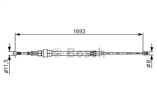 Трос стояночного тормоза 1987477817 BOSCH