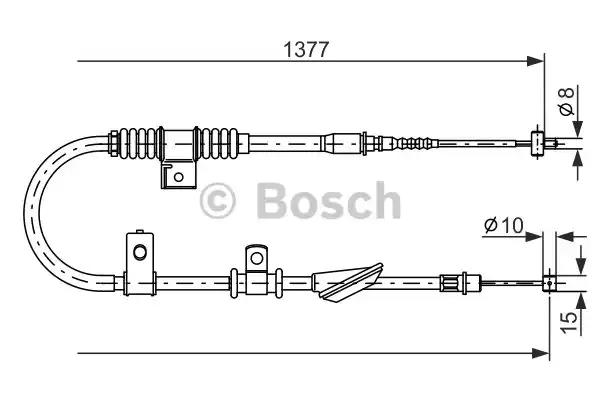 Тросовий привод, стоянкове гальмо 1987477842 BOSCH