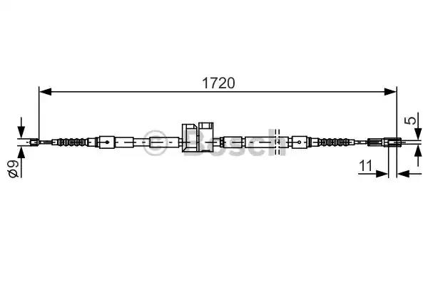 Трос гальмiвний правий 1987477882 BOSCH