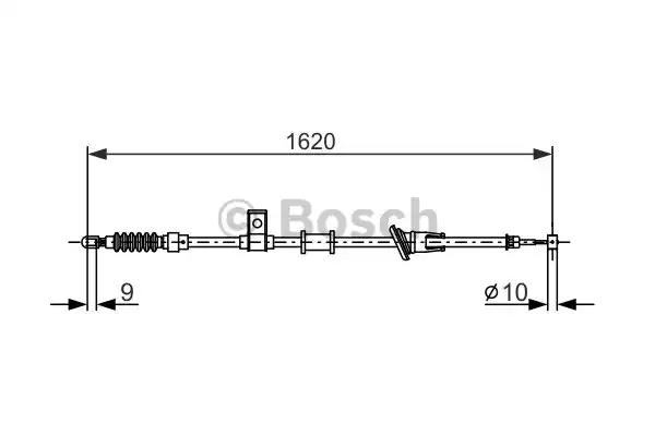 Bosch volvo трос ручного гальма 1615/1470 мм s40 00- 1987477893 BOSCH