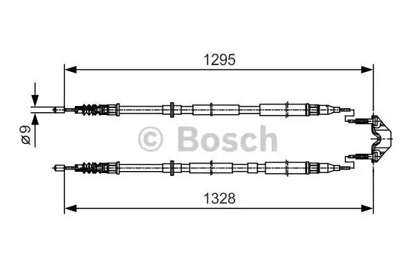 Bosch трос ручного гальма opel astra h 04- 1987477908 BOSCH