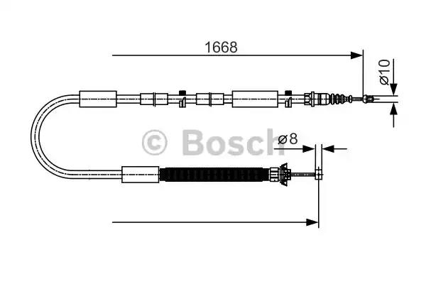 Bosch трос ручного гальма задн. прав fiat bravo 07- stilo 01- 1987477911 BOSCH