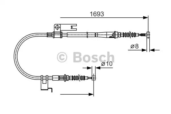 Bosch mazda трос ручного гальма 626 98- ле 1987477917 BOSCH