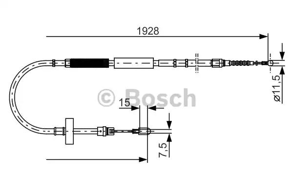 Трос стояночного тормоза 1987477922 BOSCH