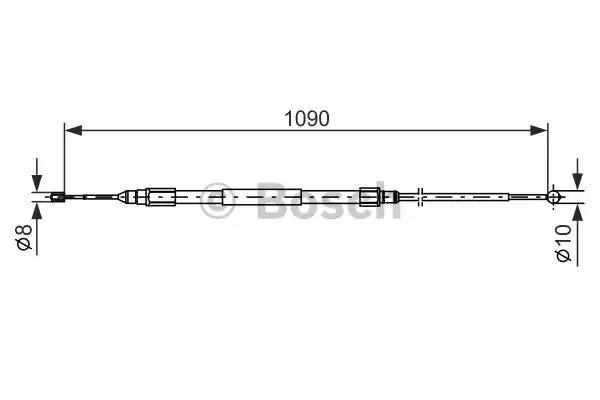 Тросовий привод, стоянкове гальмо 1987477949 BOSCH