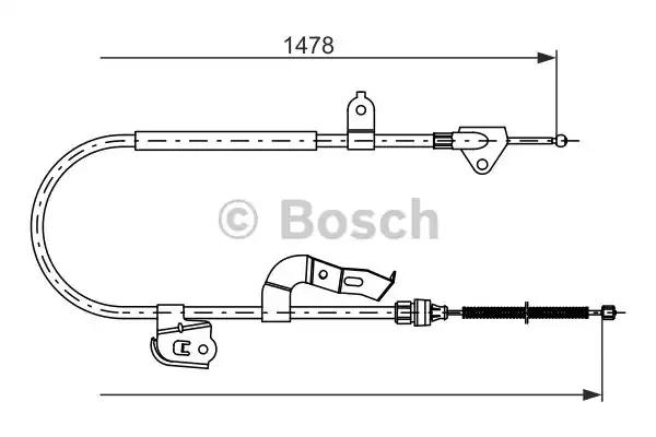 Трос ручного гальма 1987477951 BOSCH